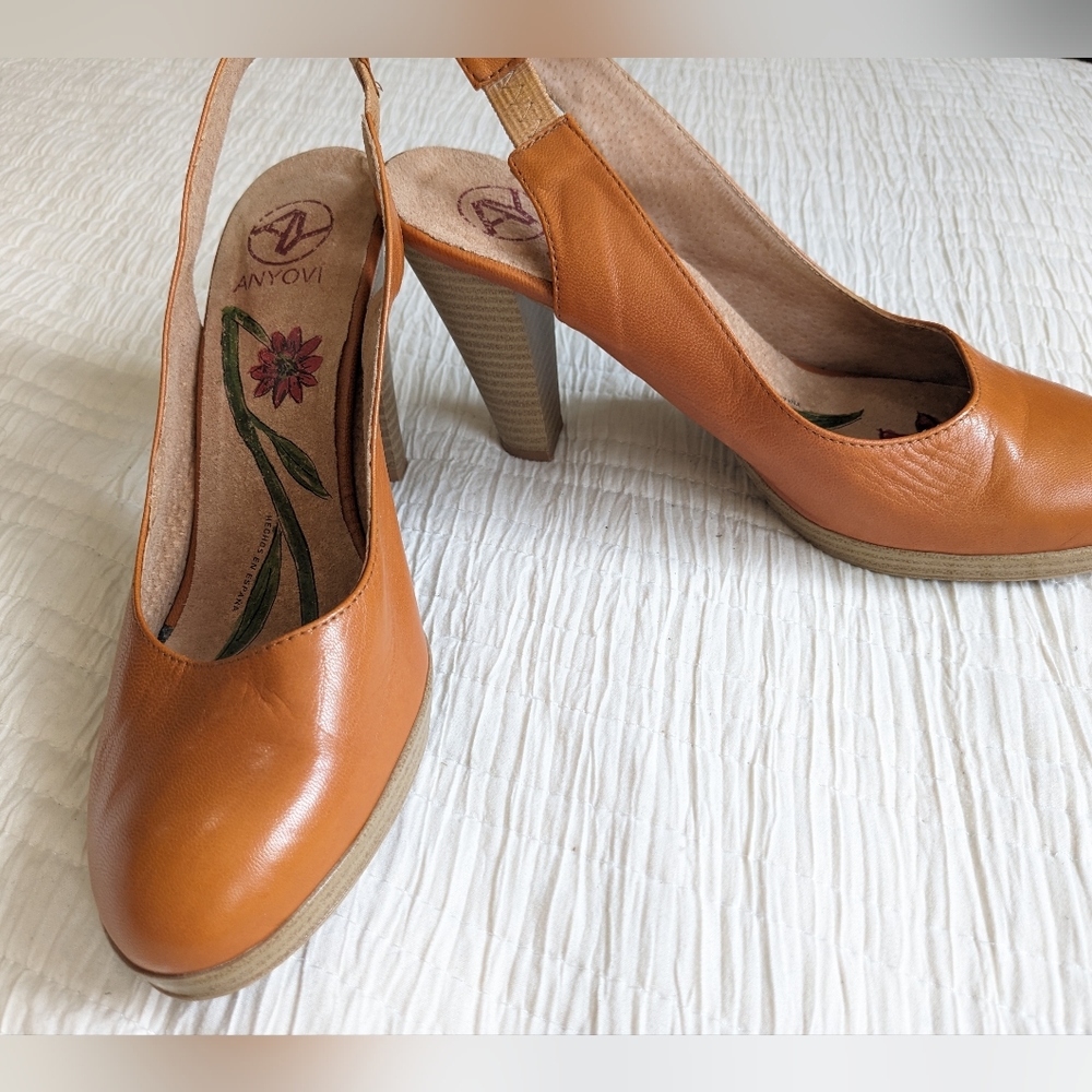 ANYOVI Leather Slingback Pumps - Picture 6 of 6